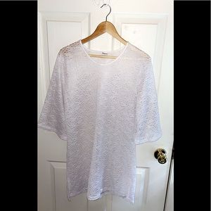 white vld see through swim cover up!